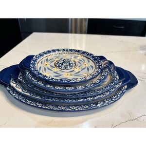 5-‎ Temptations by Tara Old World  Ceramic Oval/Round Serving Platters